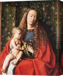 Canon Canvas Paintings - The Madonna with Canon van der Paele [detail 2] by Jan van Eyck